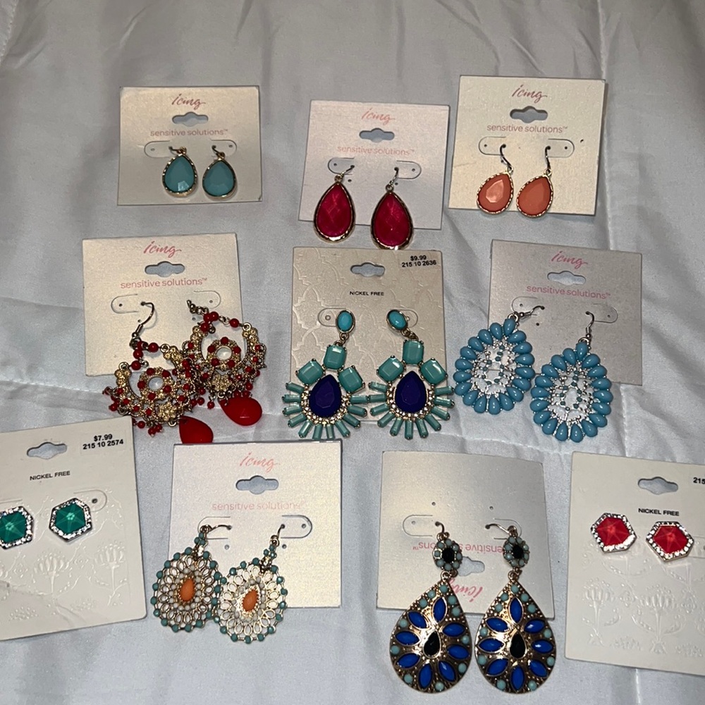 Brand New Earrings- 10 pairs